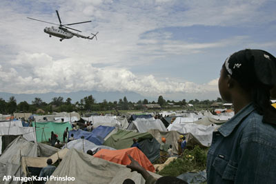U.N. base in the village of Kiwanja, 90 kilometers (56 miles) north of Goma, Congo