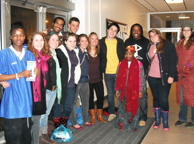 Omekongo with members of Stand Now at the University of Pittsburgh