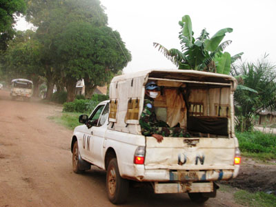 U.N. patrol in northeastern Congo, an area wracked by LRA violence (Enough/Ledio Cakaj)