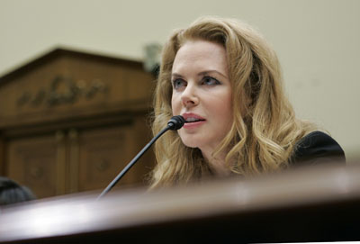Actress and UNIFEM Goodwill Ambassador Nicole Kidman testifies before a House committee. (AP)