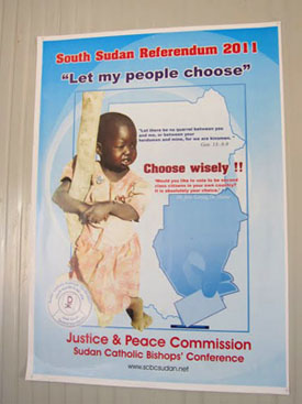 An referendum poster in Juba. (Enough/Maggie Fick)