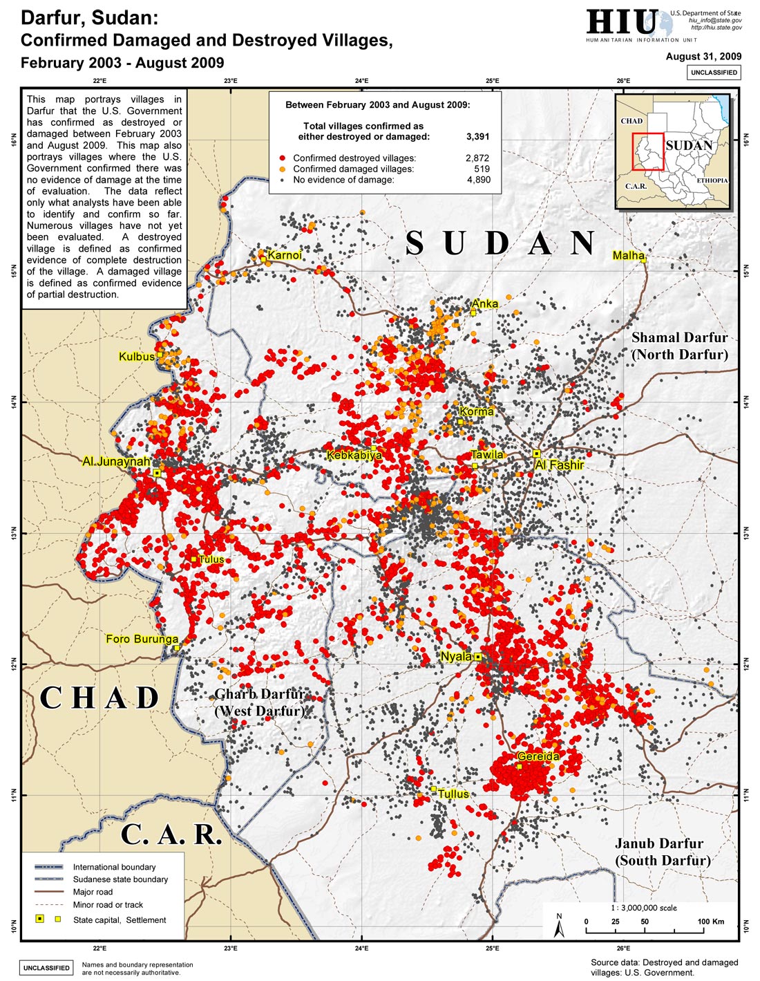 Darfur Sudan, Wikimedia commons, Map