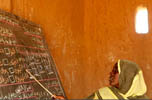 Teacher in school for Darfuri refugees