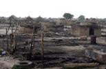 Burned out village