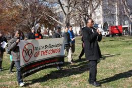 Congolese diaspora protest outside the White House
