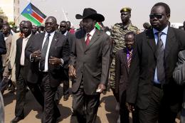 Salva Kiir Mayardit, Dr. Riek Machar, left, the Vice President James Wani Salva Kiir Mayardit, Dr. Riek Machar, left, the Vice President James Wani