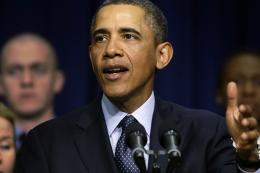 President Obama speaks at an event.
