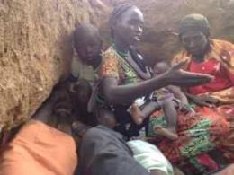 Patient in Nuba Mountains, Sudan. Photo by author. The aftermath of the bombing, Photo by author