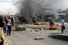 Protesters burn tires and close a highway north of Khartoum amid a wave of unrest over the lifting of fuel subsidies by the Sudanese government. (September 25, 2013). Protesters burn tires and close a highway north of Khartoum amid a wave of unres