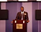 Kuol Awan speaks at the reception