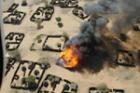 Darfur village burning