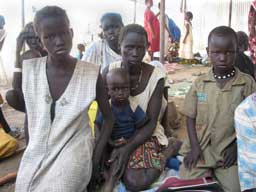 Displaced familly from Abyei in Agok Displaced familly from Abyei in Agok