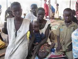 Displaced familly from Abyei in Agok