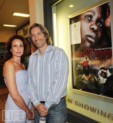 Actress Andie MacDowell and Enough co-founder John Prendergast at a screening of The Greatest Silence. (Life.com)
